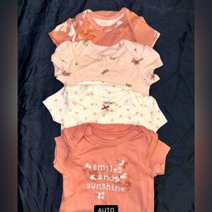 4 short sleeve onsies